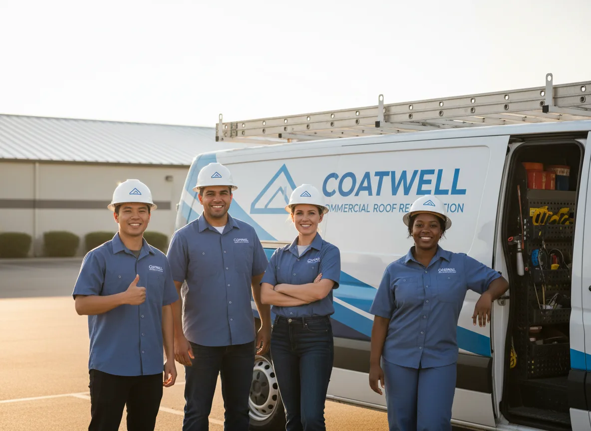 Commercial roof coating company in Welling, OK
